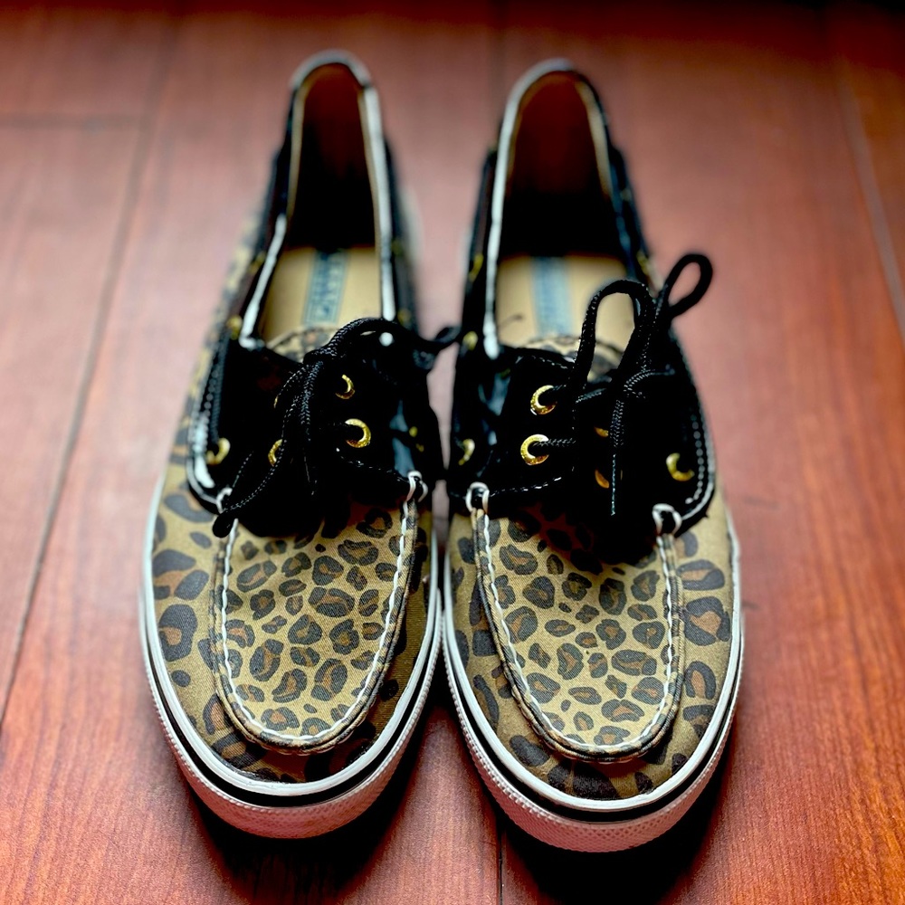 Leopard Print Sperry slip ons!